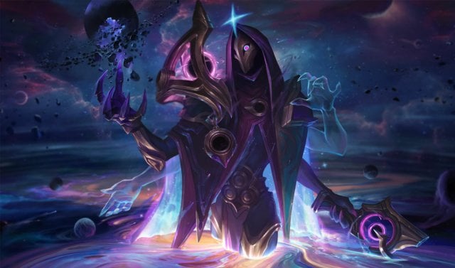 Dark Star Jhin LoL splash art