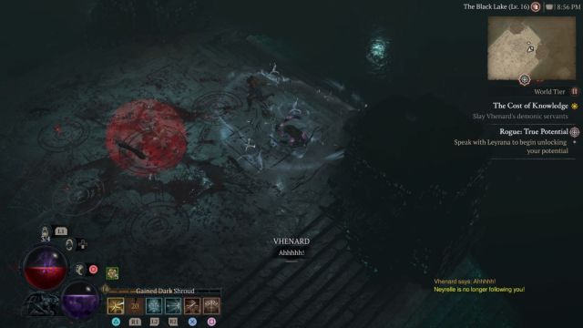 Vhenard boss fight, Diablo 4. Vhenard screams