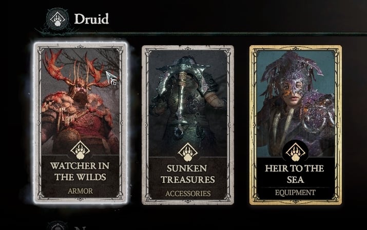 The Druid section on the Diablo 4 shop page showing three items for purchase.