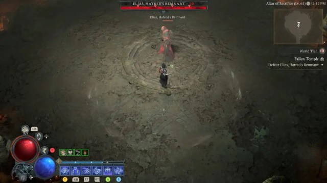 Elias taking on a character in Diablo 4.