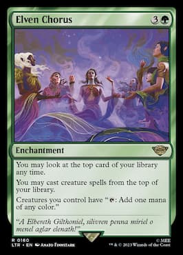 Elves in song through Elven Chorus from MTG LTR set Commander