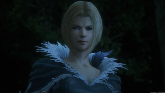 Final Fantasy 16 Benedikta looking stern
