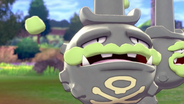 Galarian Weezing floating