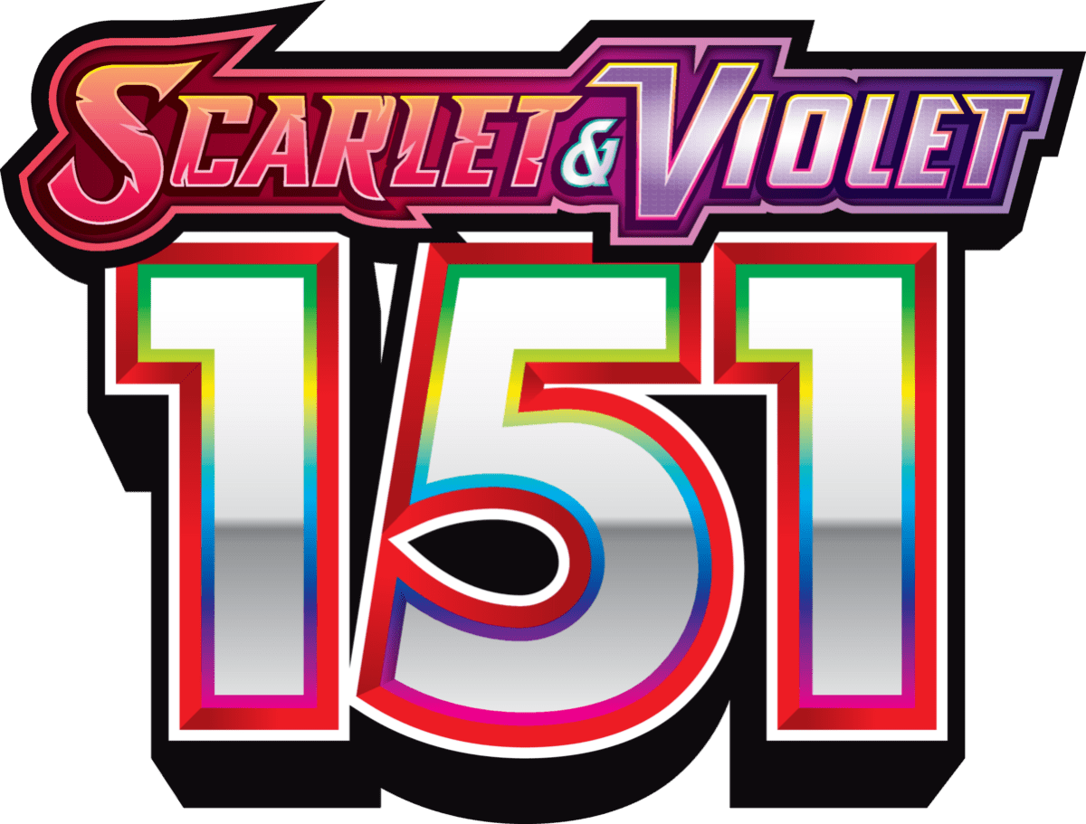 The logo for the upcoming Pokémon TCG set, Scarlet and Violet: 151.