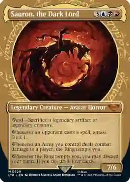 iIage of Sauron, the Dark Lord Showcase ring treatment MTG LTR set