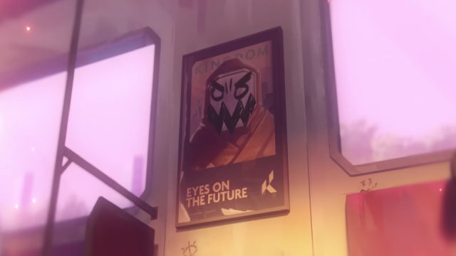 Kingdom poster in Thrash's eyes.
