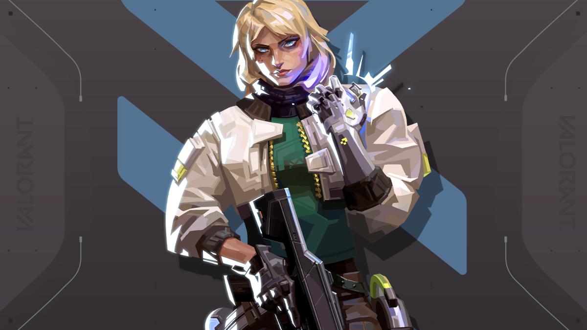 VALORANT's newest agent, Deadlock, posing.