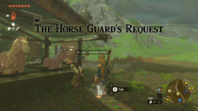 Link talking to Toffa about Skeletal Horses