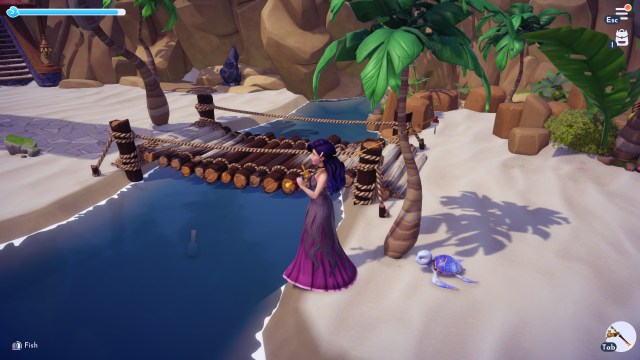 The player looking at a submerged Emerald Bottle.