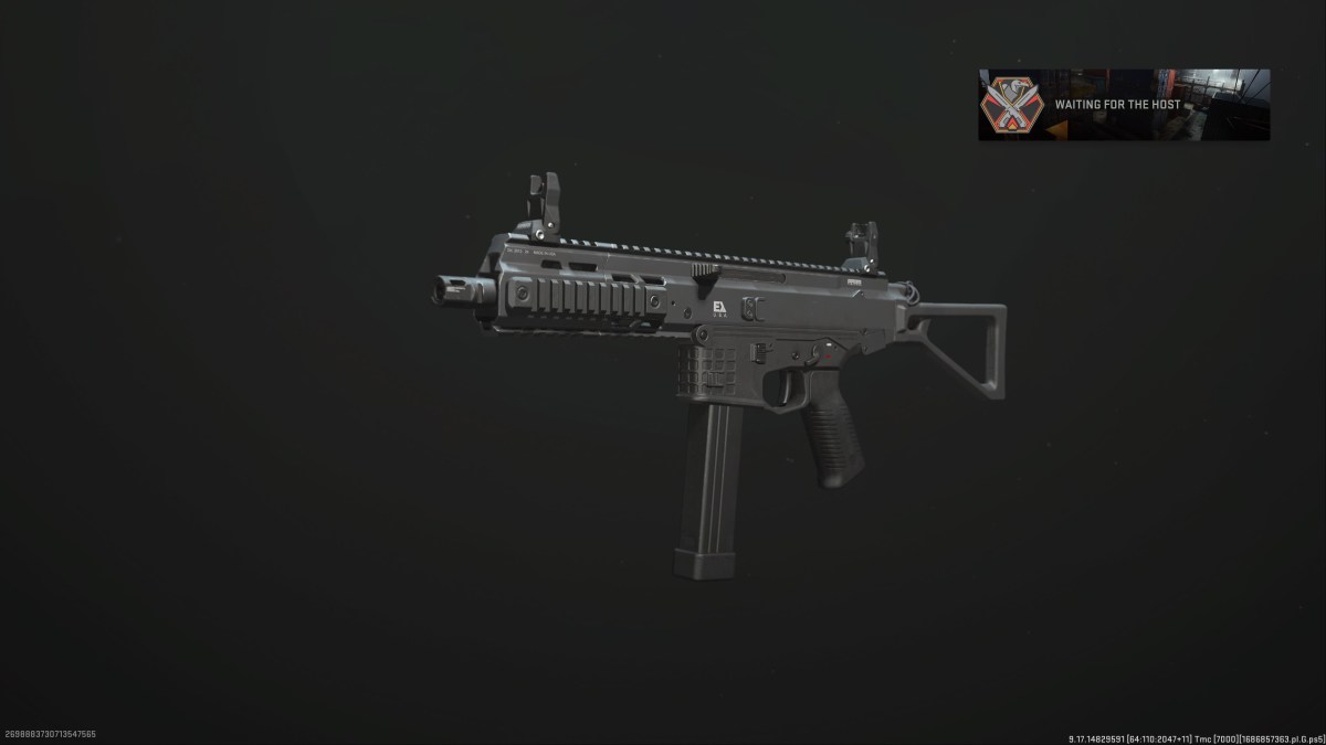 A screenshot of the ISO 45 SMG in Warzone.