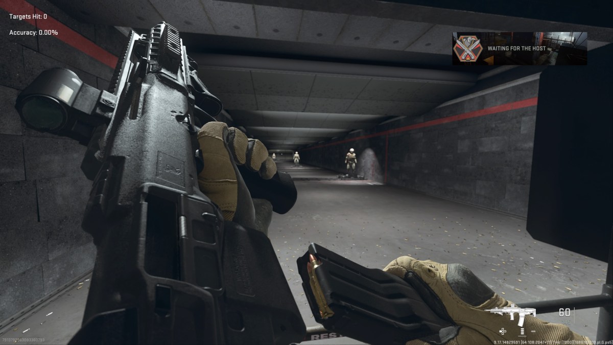 A screenshot of the Tempus Razorback's inspect animation in MW2's firing range.