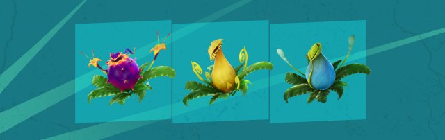 Bomb Flower, Stink Flower, and Slurp Plant in Fortnite