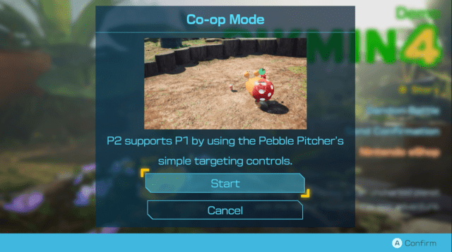 A menu screen reading: