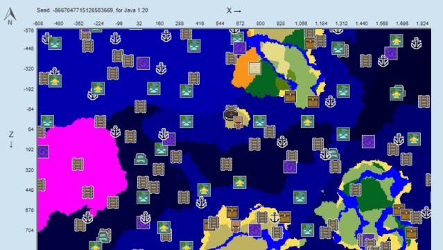 A map of the savannah village island seed.