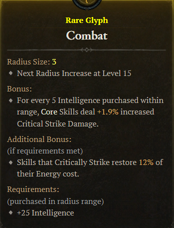 The combat Glyph shown in Diablo 4.