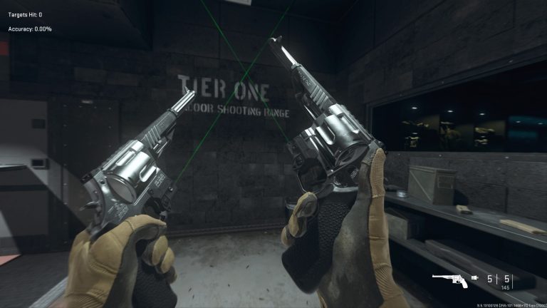 The infamous Snake Shots in Call of Duty Warzone 2. They're strong pistols that can be customized in any color, but on this screenshot they're plain black.