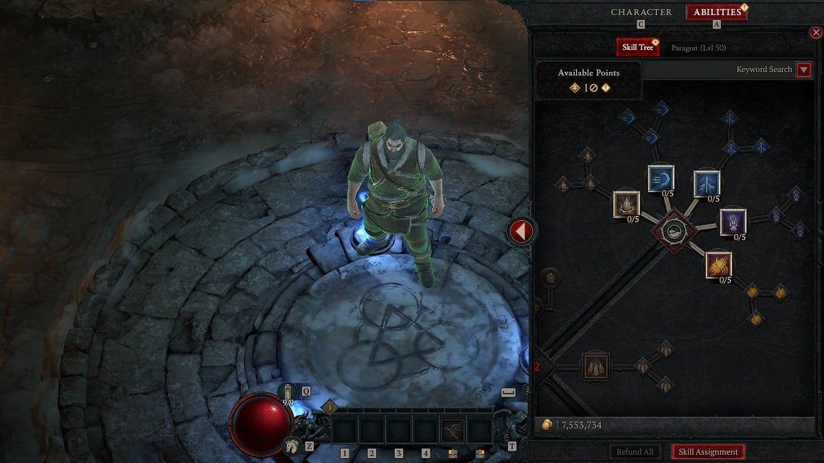 An image of the Druid's skill tree in Diablo 4.