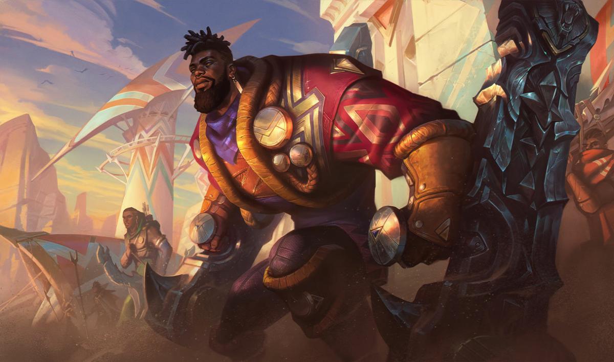 K'Sante's base splash art in League of Legends
