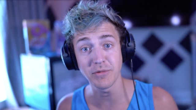 Ninja staring into camera on stream.