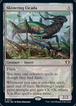 Image of massive cicada through Skittering Cicada Commander Masters Eldrazi Precon