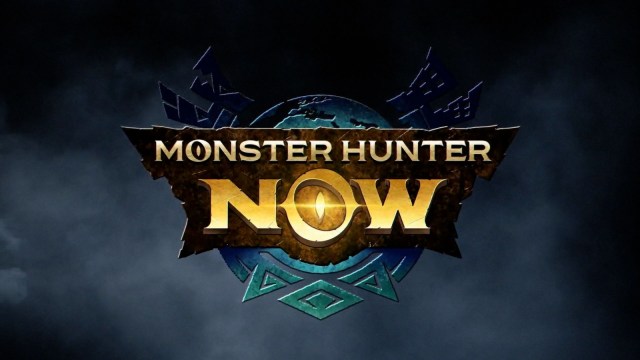 The Monster Hunter Now logo shown on a dark background.