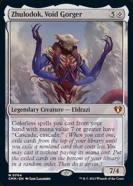 Image of Eldrazi showing off power through Zhulodok, Void Gorger Commander Masters Eldrazi Unbound Precon deck commander