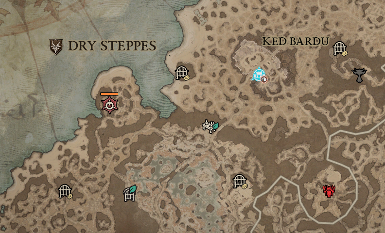 A screenshot of the location of Cormond's Workbench in Diablo 4.