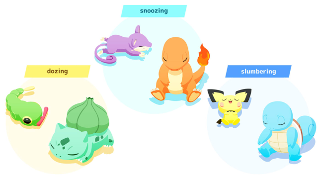 Dozing, snoozing, and slumbering Pokémon