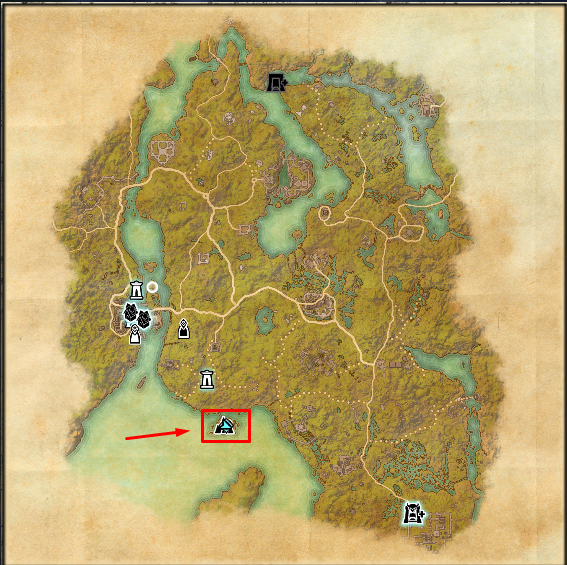 Blackwood map in ESO showing readers precisely where to find Bastian.