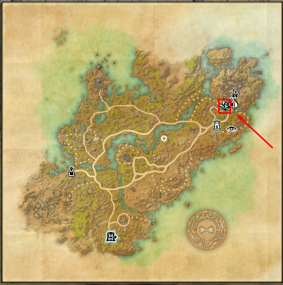 Telvanni Peninsula map in ESO.