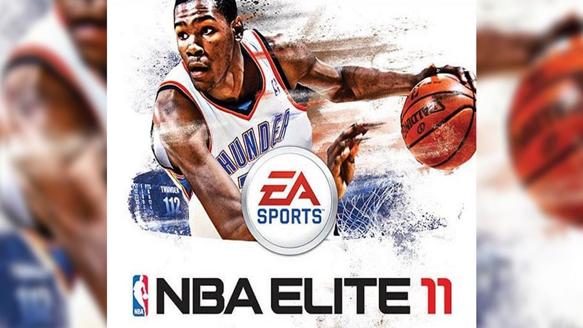 An image of the splash screen of NBA Elite 11.