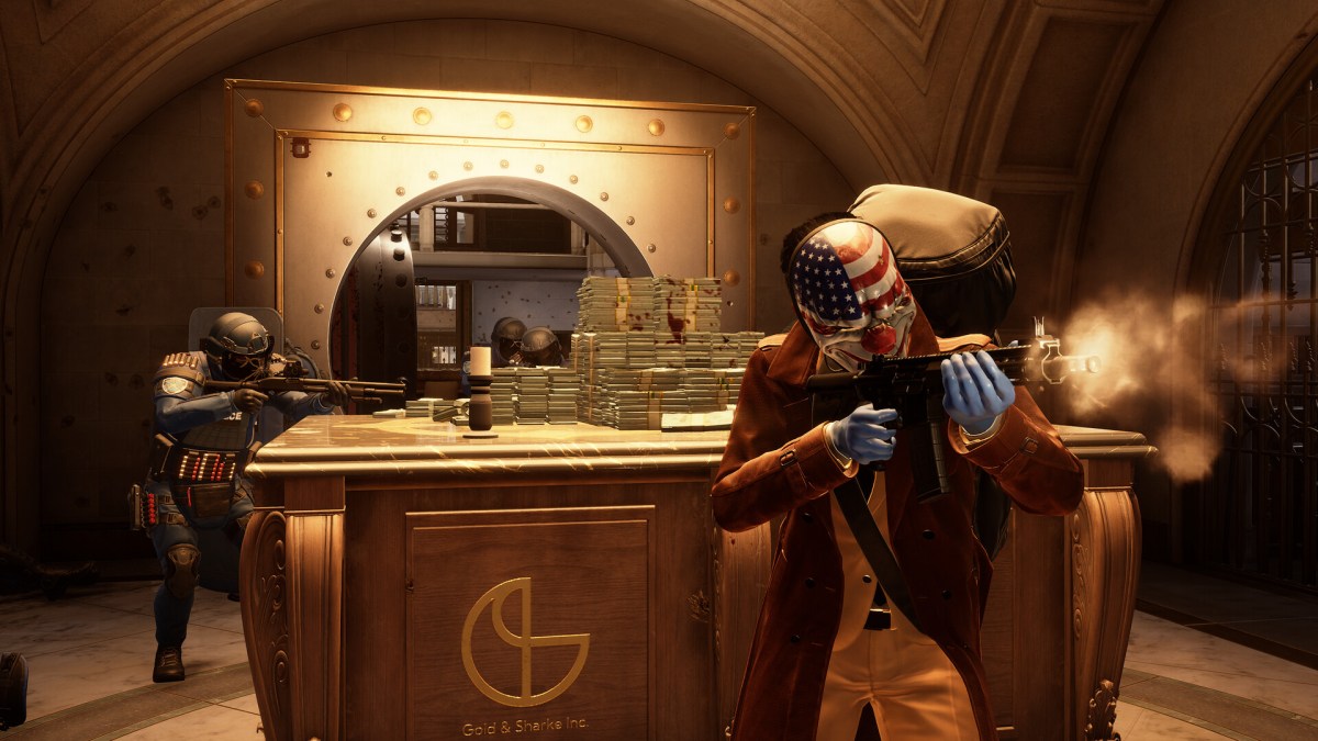 A screenshot of bank robbers in Payday 3.