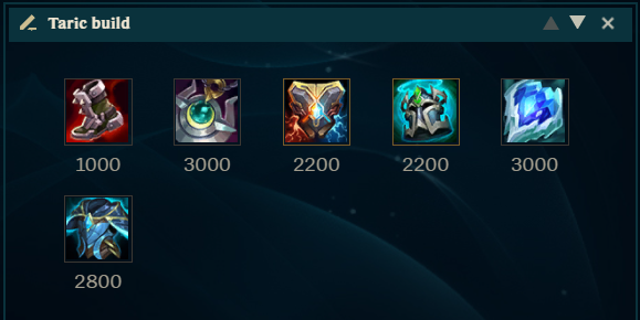 LoL Taric Arena build