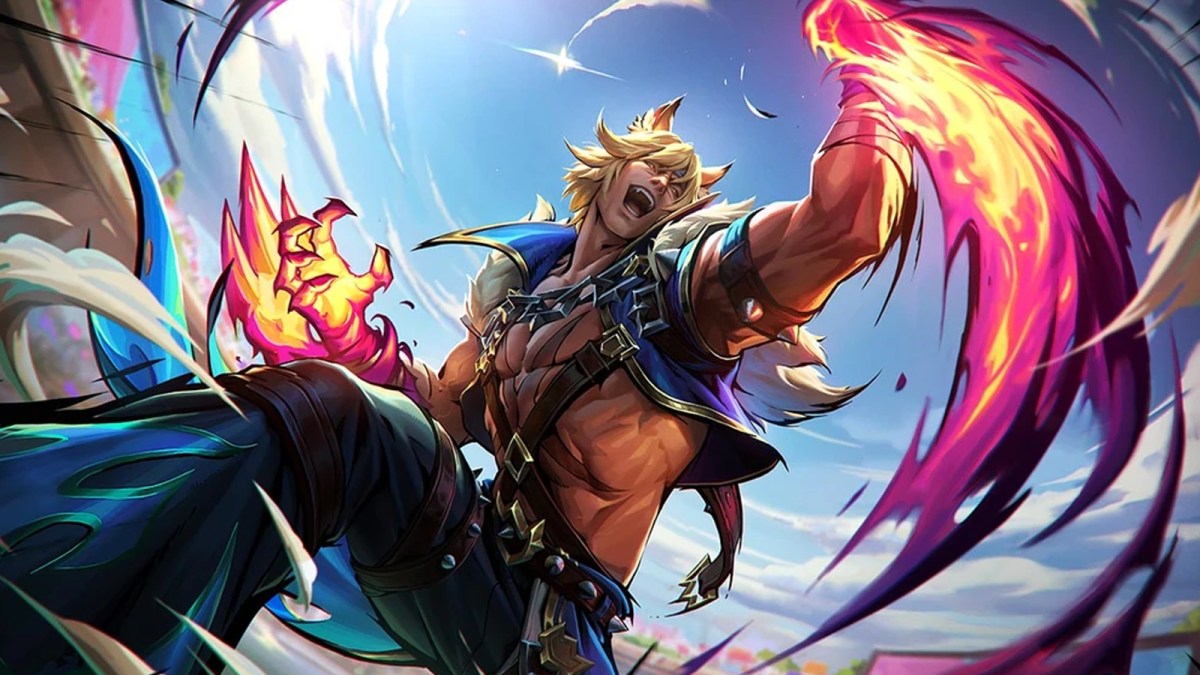 Soul Fighter Sett swings a mighty flaming punch in League of Legends.