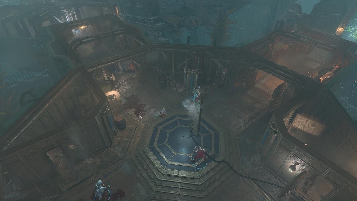 An image of the underwater prison, the Iron Throne, with all of its chambers in Baldur's Gate 3.