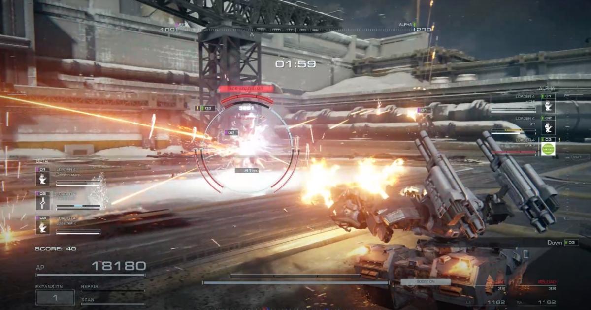 Armored Core 6 Teams match bullets flying in all directions