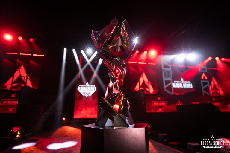 The ALGS Trophy on the main stage.