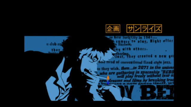 Spike from Cowboy Bebop lighting a cigarette