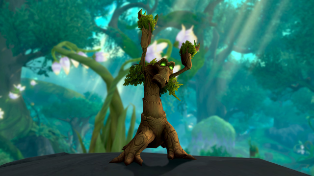 Druid tree casting spells in a green zone