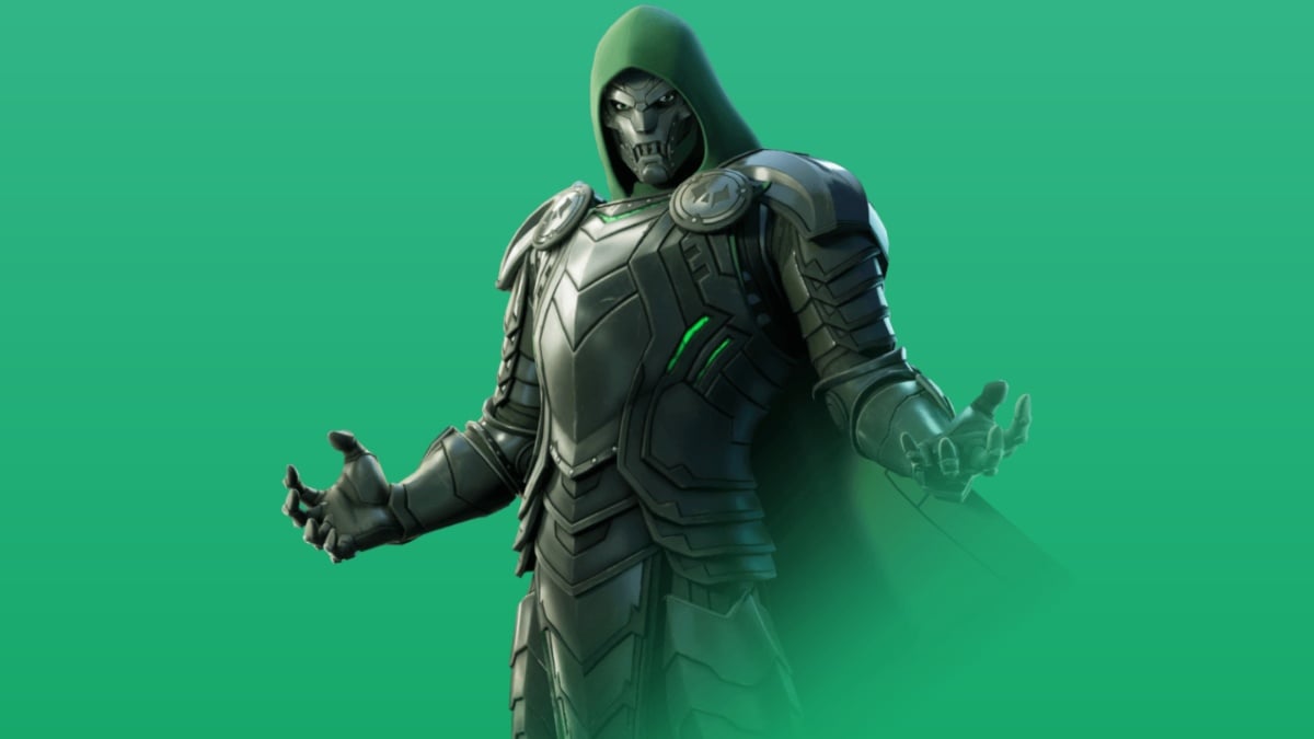 Doom against a green background