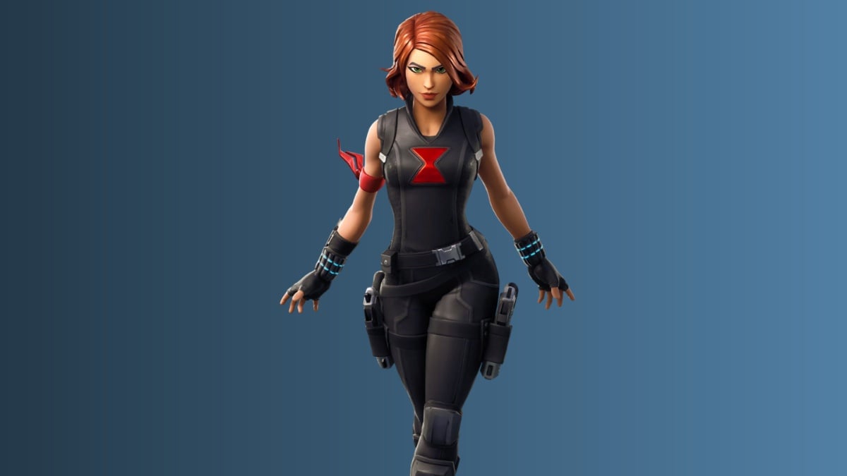 Black widow in her classic black outfit