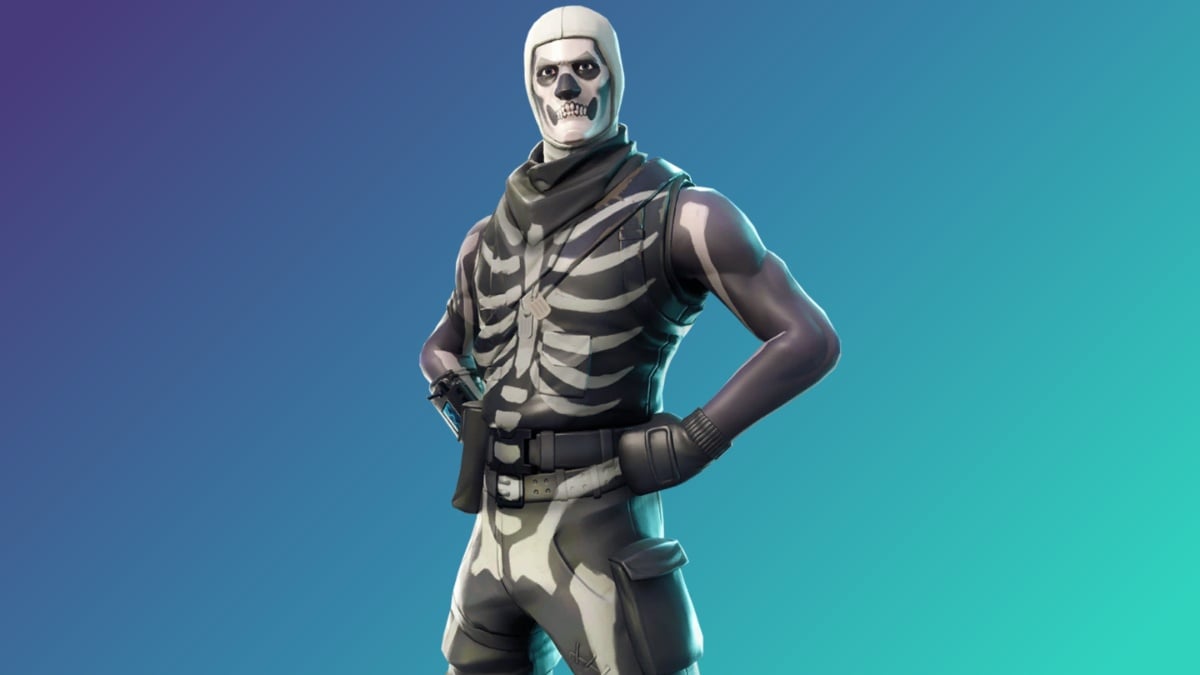 Skull Trooper against a blue background