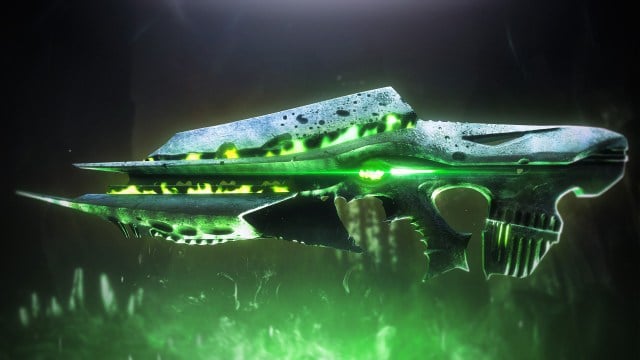 The Necrochasm auto rifle from Destiny as seen in the sequel, with basically the same look and details.
