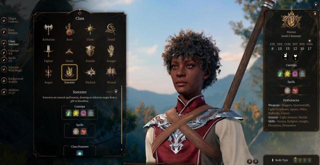 Photo of Sorcerer in Baldur's Gate 3 next to all other class options to showcase multiclass options.