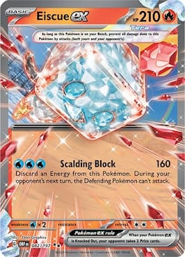 Alternative art image of Eiscue ex in Pokémon Scarlet and Violet Obsidian Flames set