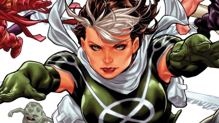 Rogue in comics, wearing her green costume