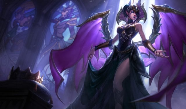 Victorious Morgana splash art LoL