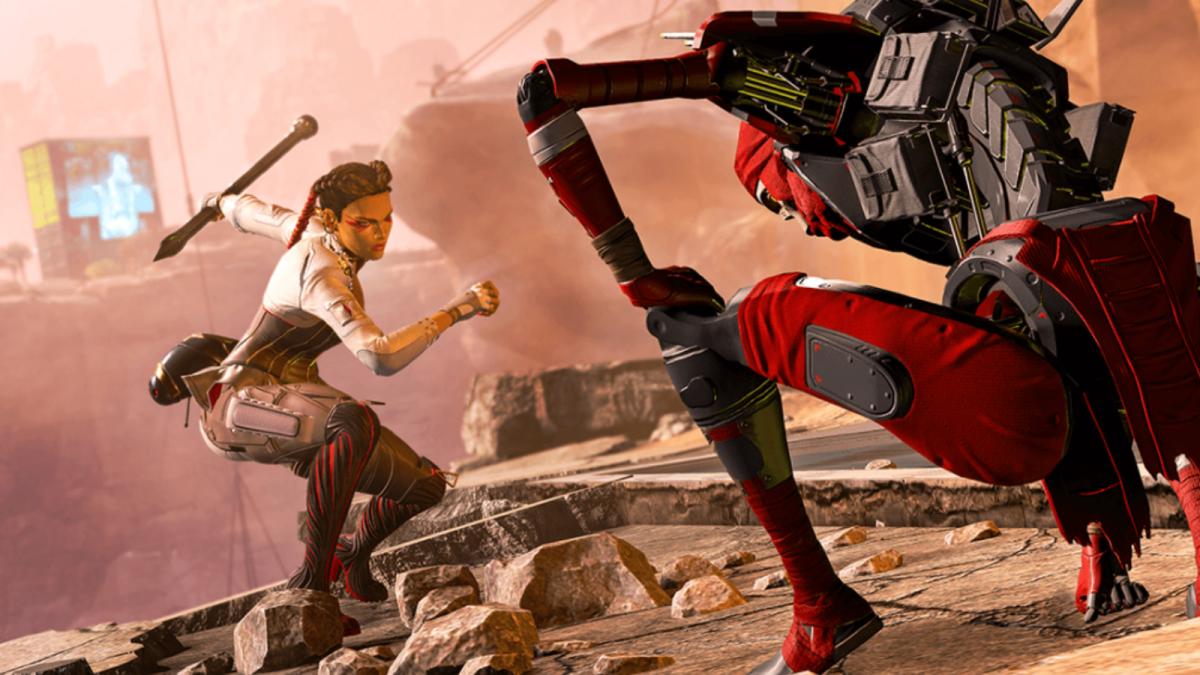 Loba battling Revenant on King's Canyon