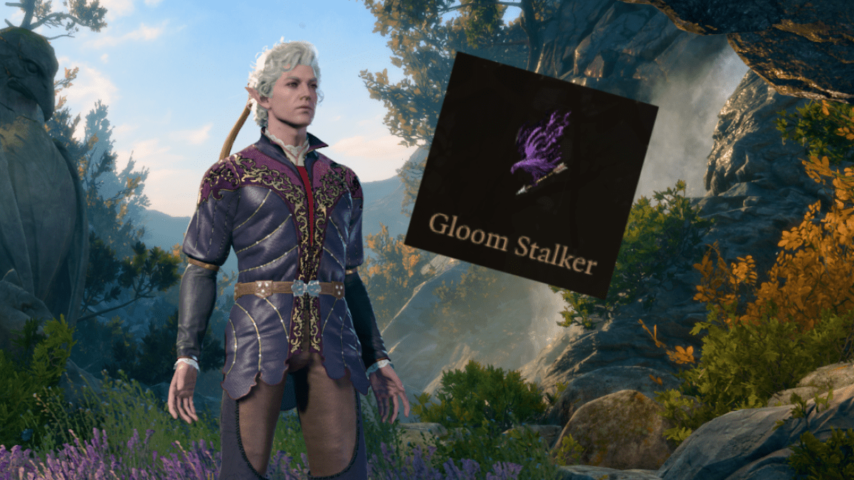 The character Astarion next to the Gloomstalker subclass icon in Baldur's Gate 3