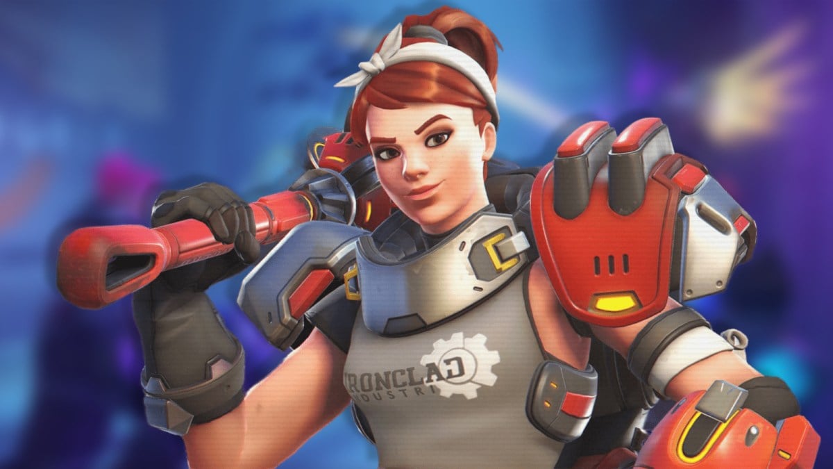 Brigitte sporting the new Sparkplug skin in Overwatch 2: Invasion.